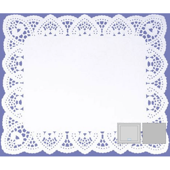 Blondas de papel rectangulares con corazones